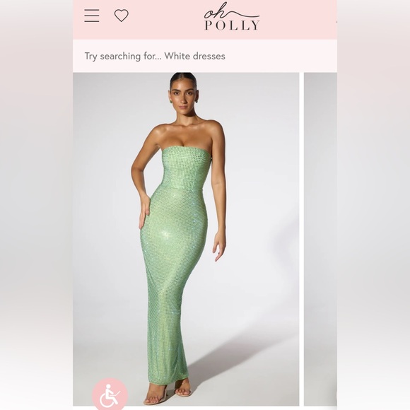 Oh Polly Daleyza Green Embellished Dress - Picture 5 of 7